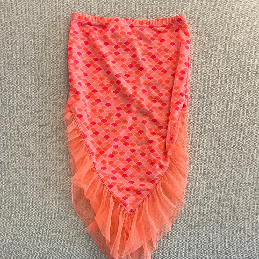 wonder nation Pink & Coral Mermaid-Scale Swim Cover-Up